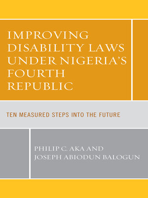 cover image of Improving Disability Laws under Nigeria's Fourth Republic